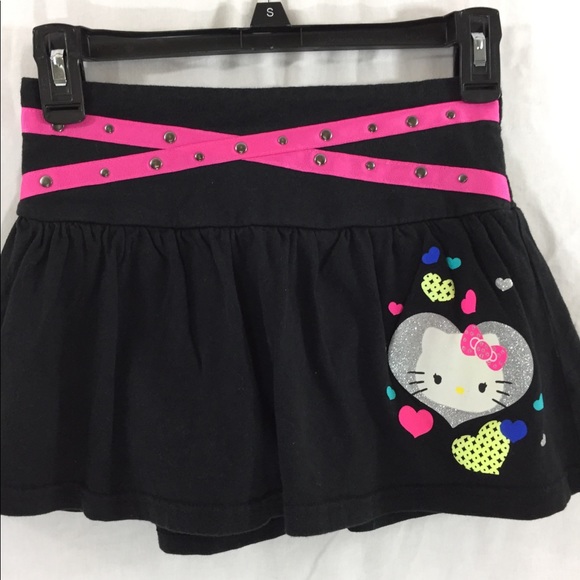Hello Kitty Other - Hello Kitty Girls Hearts Black Pink & Mini Skort